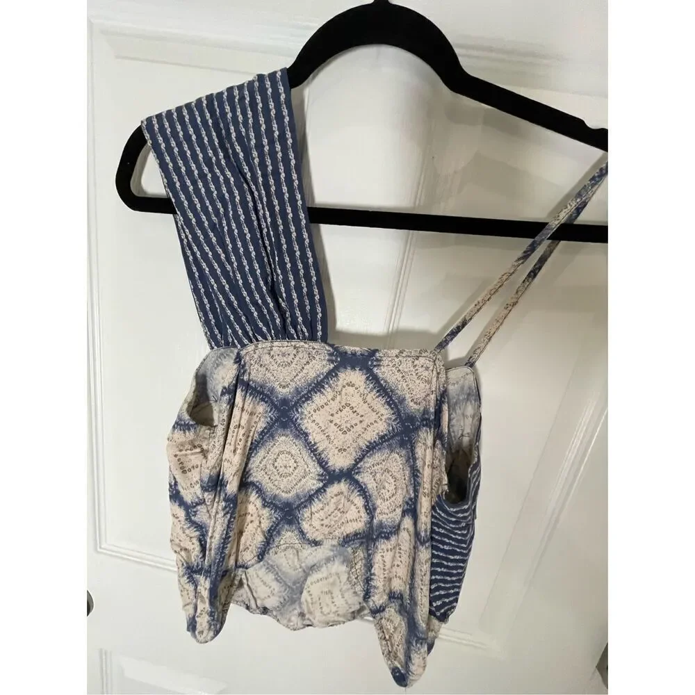 Free People women’s tank size small blue Creme